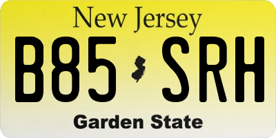 NJ license plate B85SRH