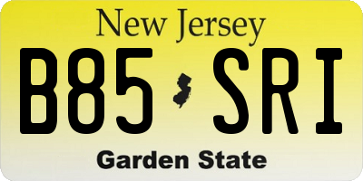 NJ license plate B85SRI