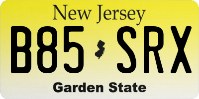 NJ license plate B85SRX