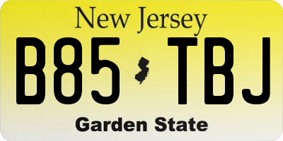 NJ license plate B85TBJ