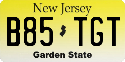 NJ license plate B85TGT