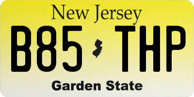 NJ license plate B85THP