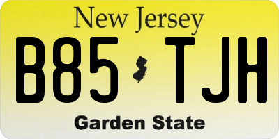 NJ license plate B85TJH