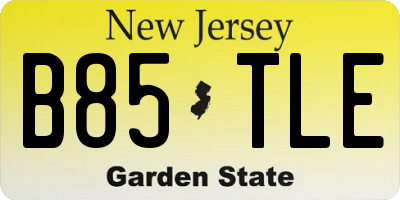 NJ license plate B85TLE