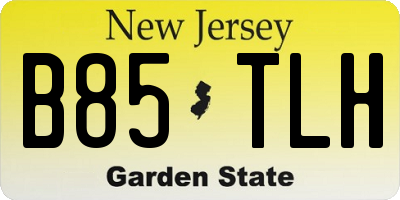 NJ license plate B85TLH