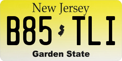 NJ license plate B85TLI