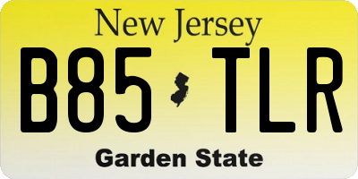 NJ license plate B85TLR
