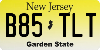 NJ license plate B85TLT