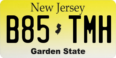 NJ license plate B85TMH