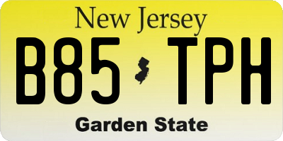 NJ license plate B85TPH