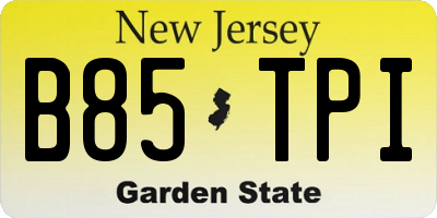 NJ license plate B85TPI