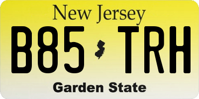 NJ license plate B85TRH