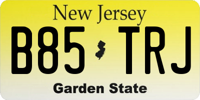 NJ license plate B85TRJ