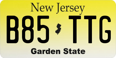 NJ license plate B85TTG