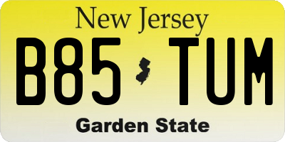 NJ license plate B85TUM