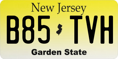 NJ license plate B85TVH
