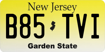 NJ license plate B85TVI