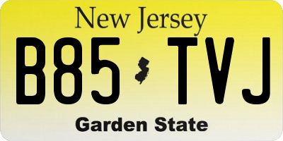NJ license plate B85TVJ