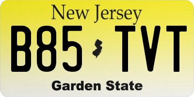 NJ license plate B85TVT