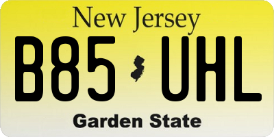 NJ license plate B85UHL