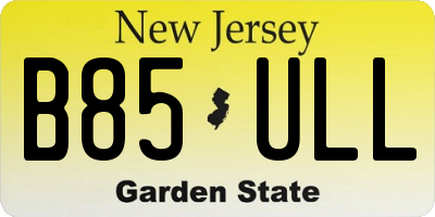 NJ license plate B85ULL