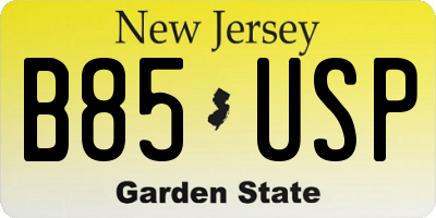NJ license plate B85USP