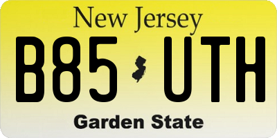 NJ license plate B85UTH