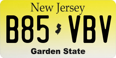 NJ license plate B85VBV