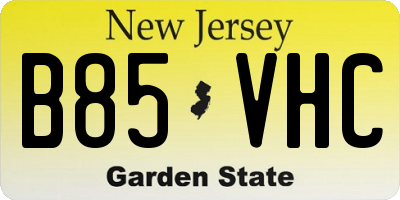 NJ license plate B85VHC