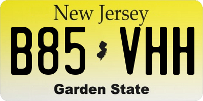 NJ license plate B85VHH