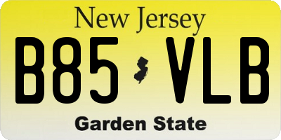 NJ license plate B85VLB