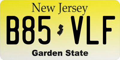 NJ license plate B85VLF