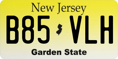 NJ license plate B85VLH