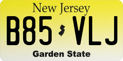 NJ license plate B85VLJ