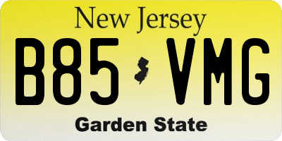 NJ license plate B85VMG