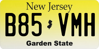 NJ license plate B85VMH