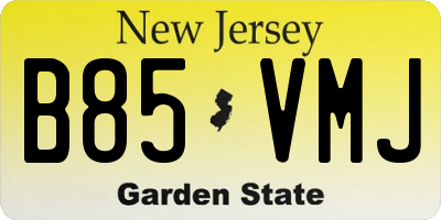 NJ license plate B85VMJ