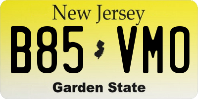 NJ license plate B85VMO