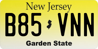 NJ license plate B85VNN