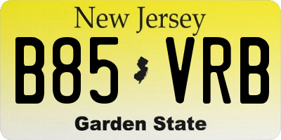 NJ license plate B85VRB