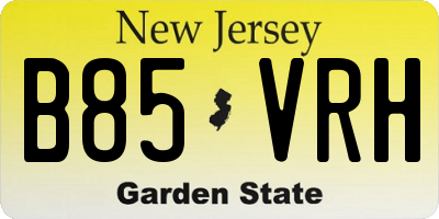 NJ license plate B85VRH
