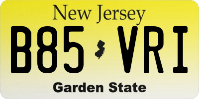 NJ license plate B85VRI
