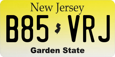 NJ license plate B85VRJ
