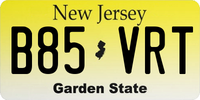 NJ license plate B85VRT