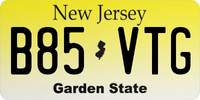 NJ license plate B85VTG