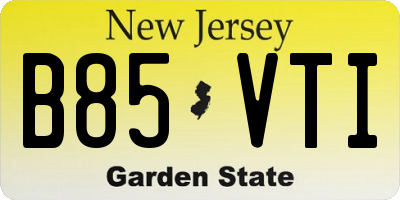NJ license plate B85VTI