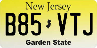 NJ license plate B85VTJ