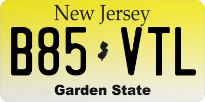 NJ license plate B85VTL