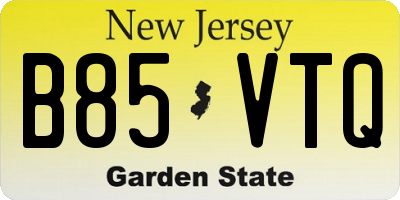 NJ license plate B85VTQ