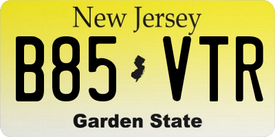 NJ license plate B85VTR